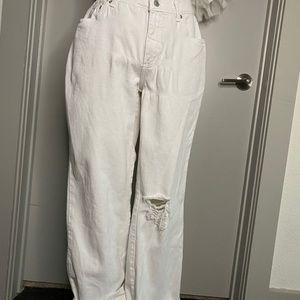 Vintage white denim. Mom jeans